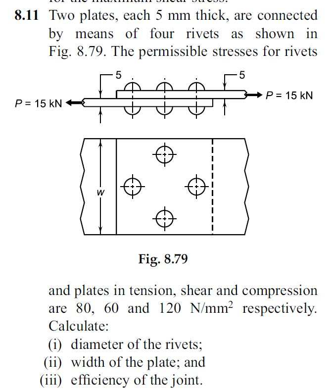 Solved 8 11 Two Plates Each 5 Mm Thick Are Connected By Chegg Com