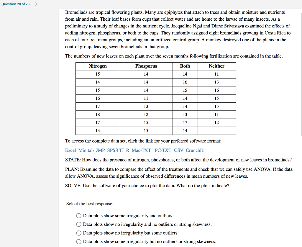 solved-question-20-of-23-bromeliads-are-tropical-flowering-chegg