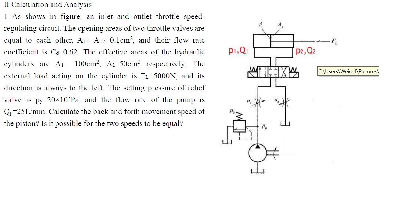 Solved A, A, F P1, Q1 p2, Q2 II Calculation and Analysis 1 | Chegg.com