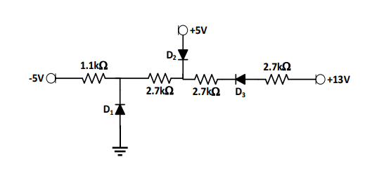 Solved Find the Q-point for each of the diodes D1 , D2 and | Chegg.com