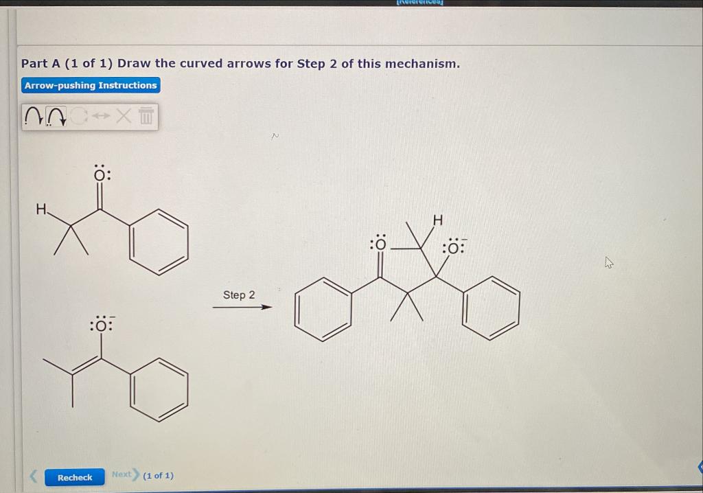 Solved Part A (1 of 1) Draw the curved arrows for Step 2 of | Chegg.com
