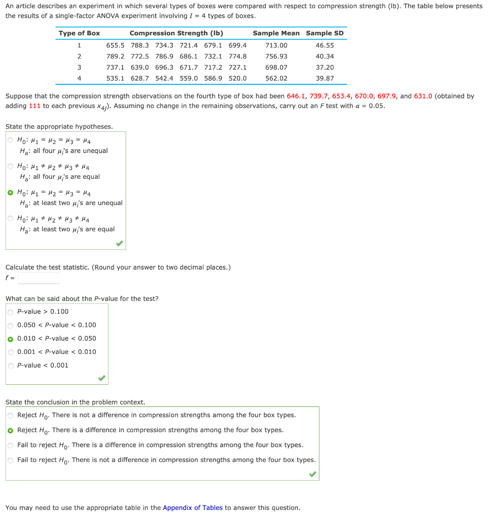 Solved An Article Describes An Experiment In Which Several Chegg Com