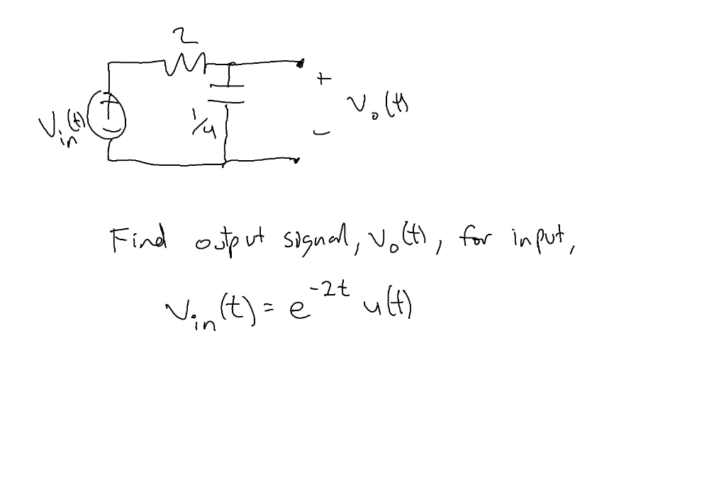 Solved 2 + V. Yu Volt Find output signal, Volt), for input, | Chegg.com