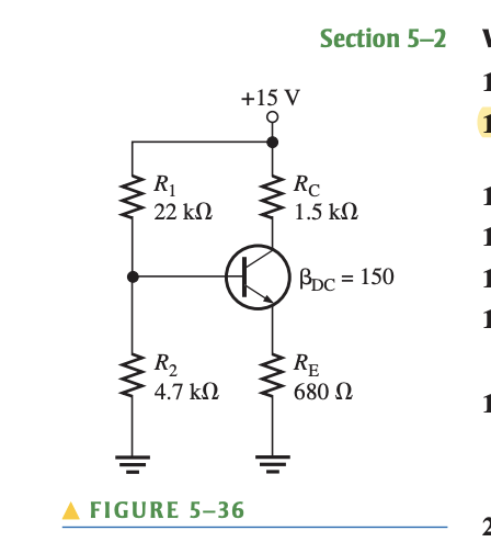 Solved 14. The Bias Resistor R2 In Figure 5–36 Is Replaced 