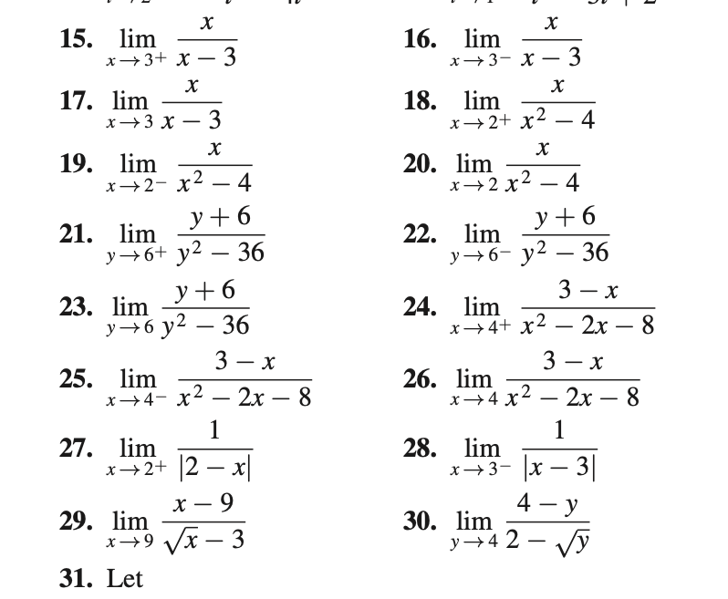 Solved Id Ju H 15 Lim 3 X 3 H 17 Lim X 3x 3 Chegg Com