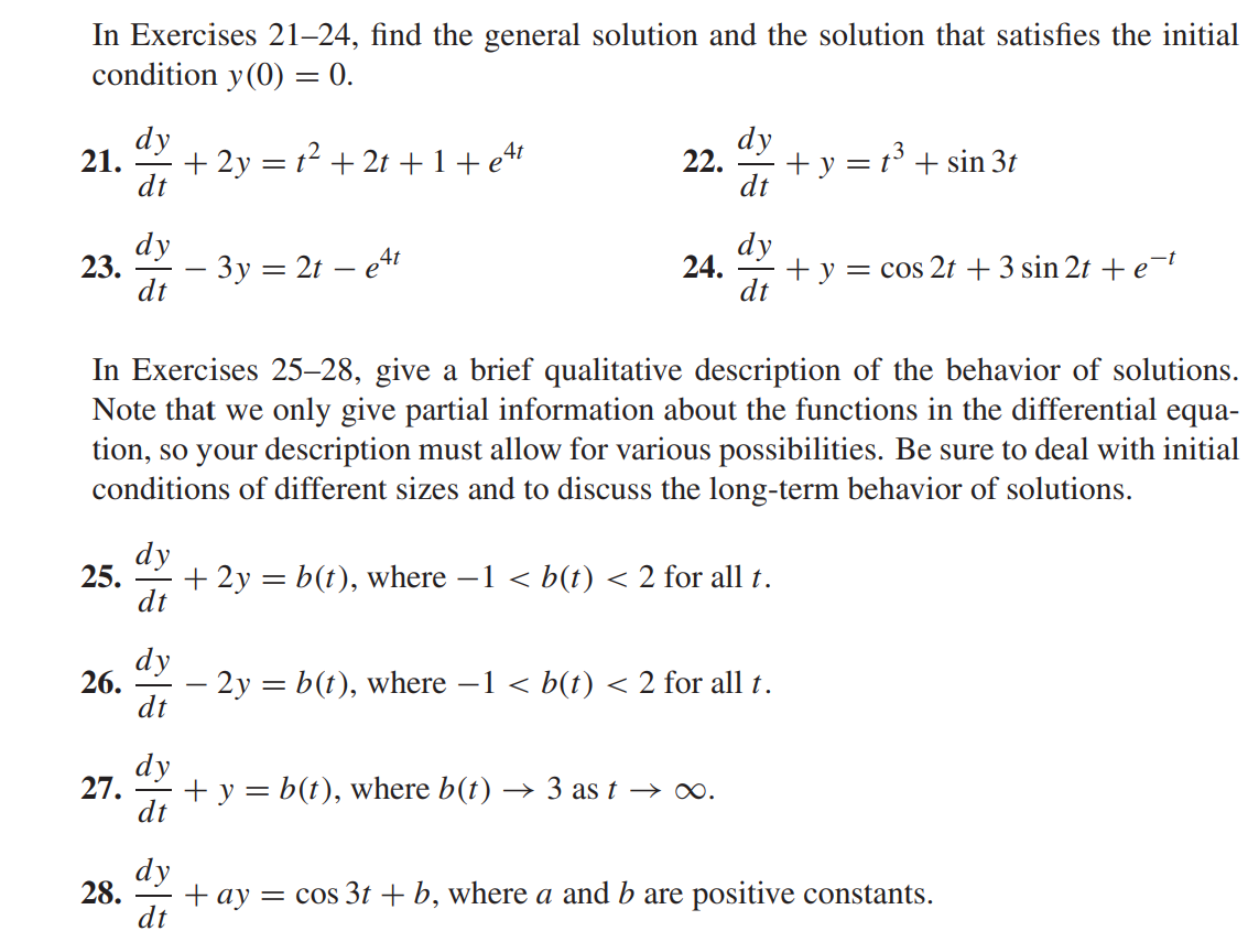 Solved In Exercises 21-24, find the general solution and the | Chegg.com