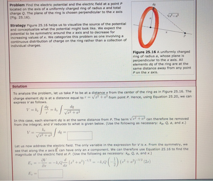 Solved Problem Find the electric potential and the electric | Chegg.com