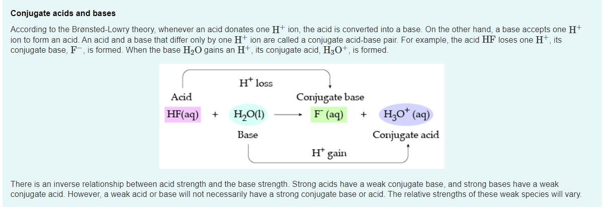 how is the strength of acids and bases determined