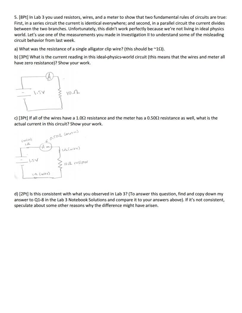 Solved Homework for Lab 5: Practical measurements of | Chegg.com