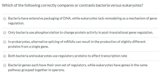 Solved Which Of The Following Correctly Compares Or | Chegg.com