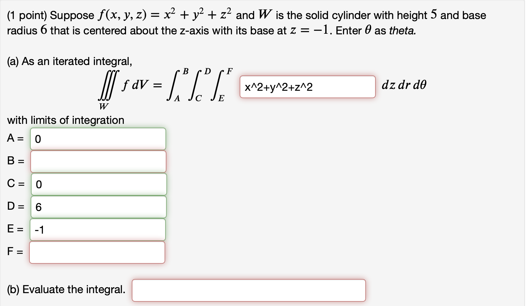 Solved 1 Point Suppose F X Y Z X2 Y2 Z2 And W Chegg Com