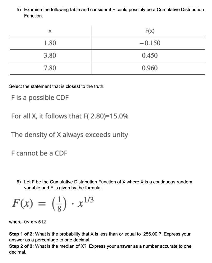 Solved 5) Examine the following table and consider if F | Chegg.com