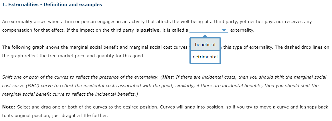 Solved 1. Externalities - Definition and examples An | Chegg.com