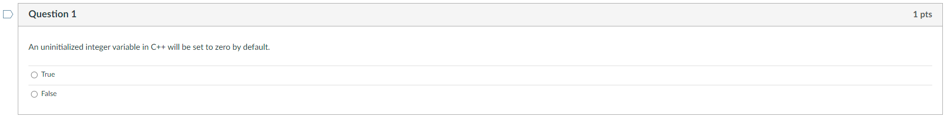 Solved Question 11 ﻿ptsAn uninitialized integer variable in | Chegg.com