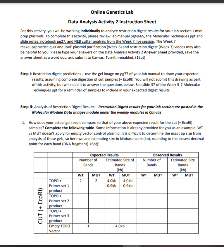 Online Lab Data Analysis Activity 2