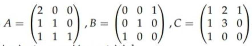 Given the matrices: find the solution matrix X of | Chegg.com