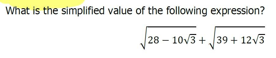 Solved What is the simplified value of the following | Chegg.com