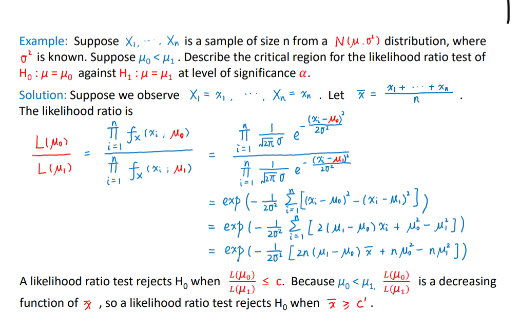 Solved Likelihood Ratio Test Conception Q 1 Please Expla Chegg Com