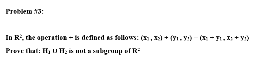 Solved Problem #3: In R², the operation + is defined as | Chegg.com
