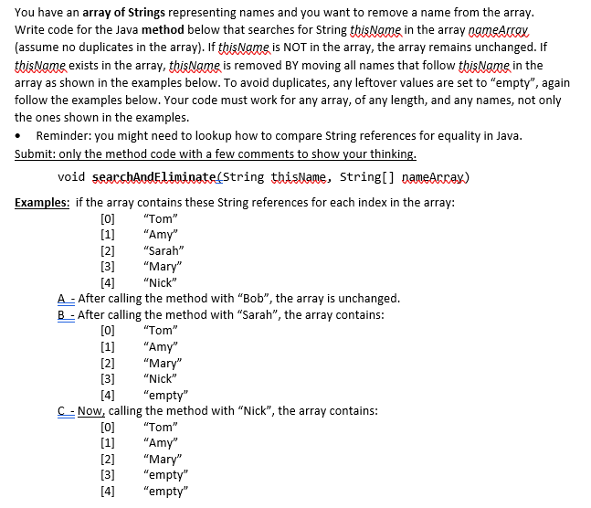 Solved in java please use //comments | Chegg.com