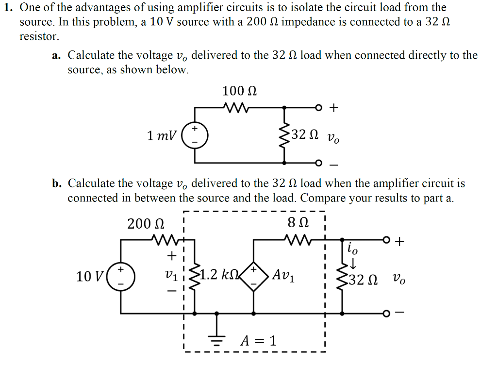 Solved One of the advantages of using amplifier circuits is