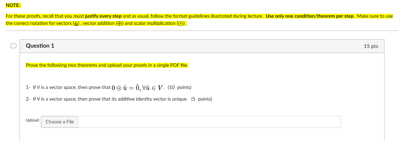 Solved NOTE: For these proofs, recall that you must justify | Chegg.com
