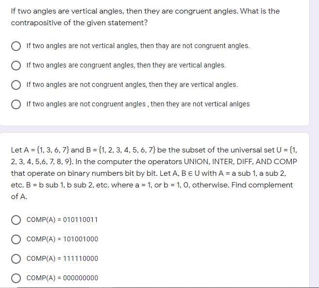 Solved If two angles are vertical angles, then they are | Chegg.com