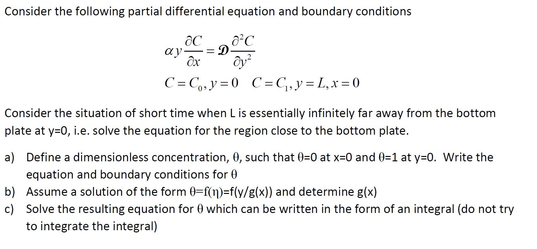 Consider The Following Partial Differential Equati Chegg Com