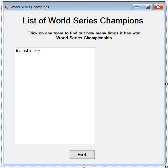 List of deals world series champions