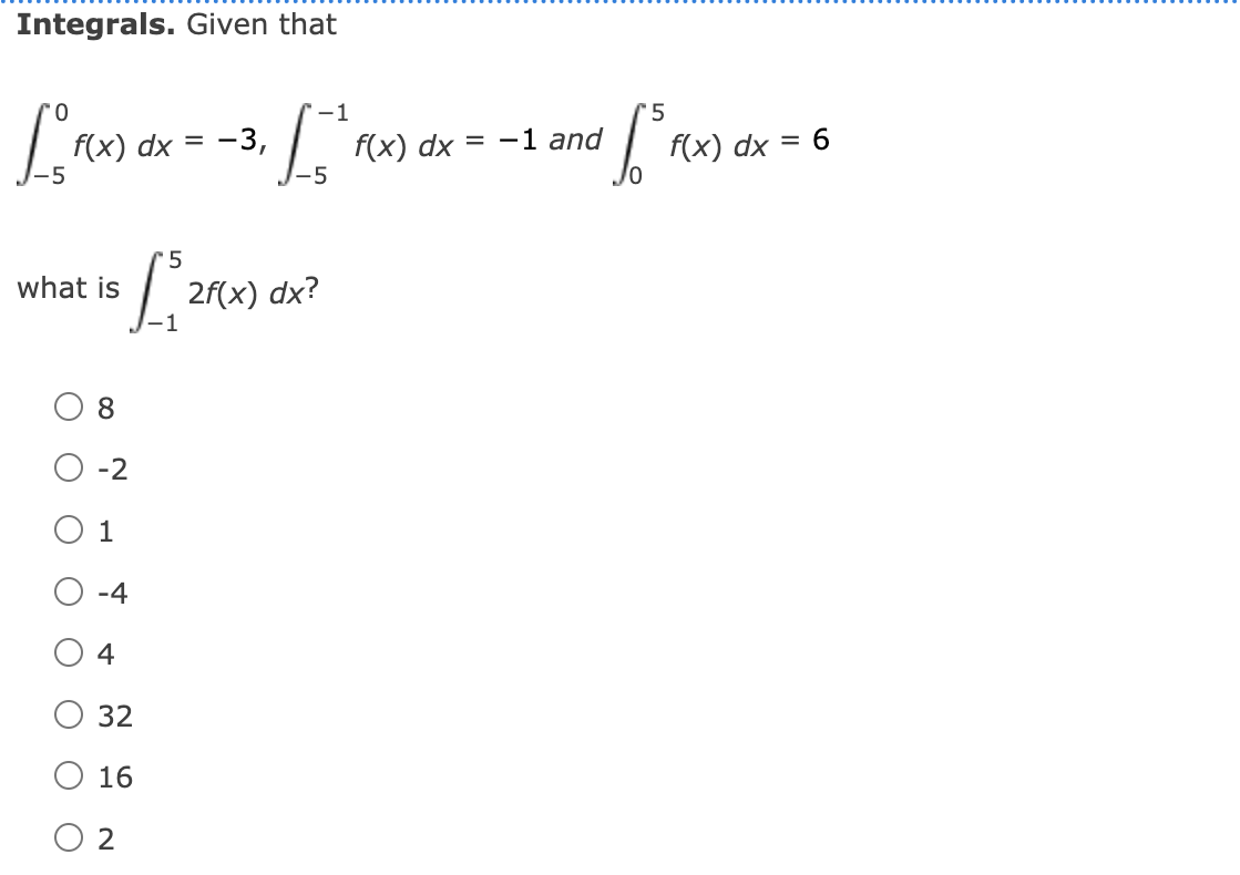 integration 0 to 5 x 1 dx