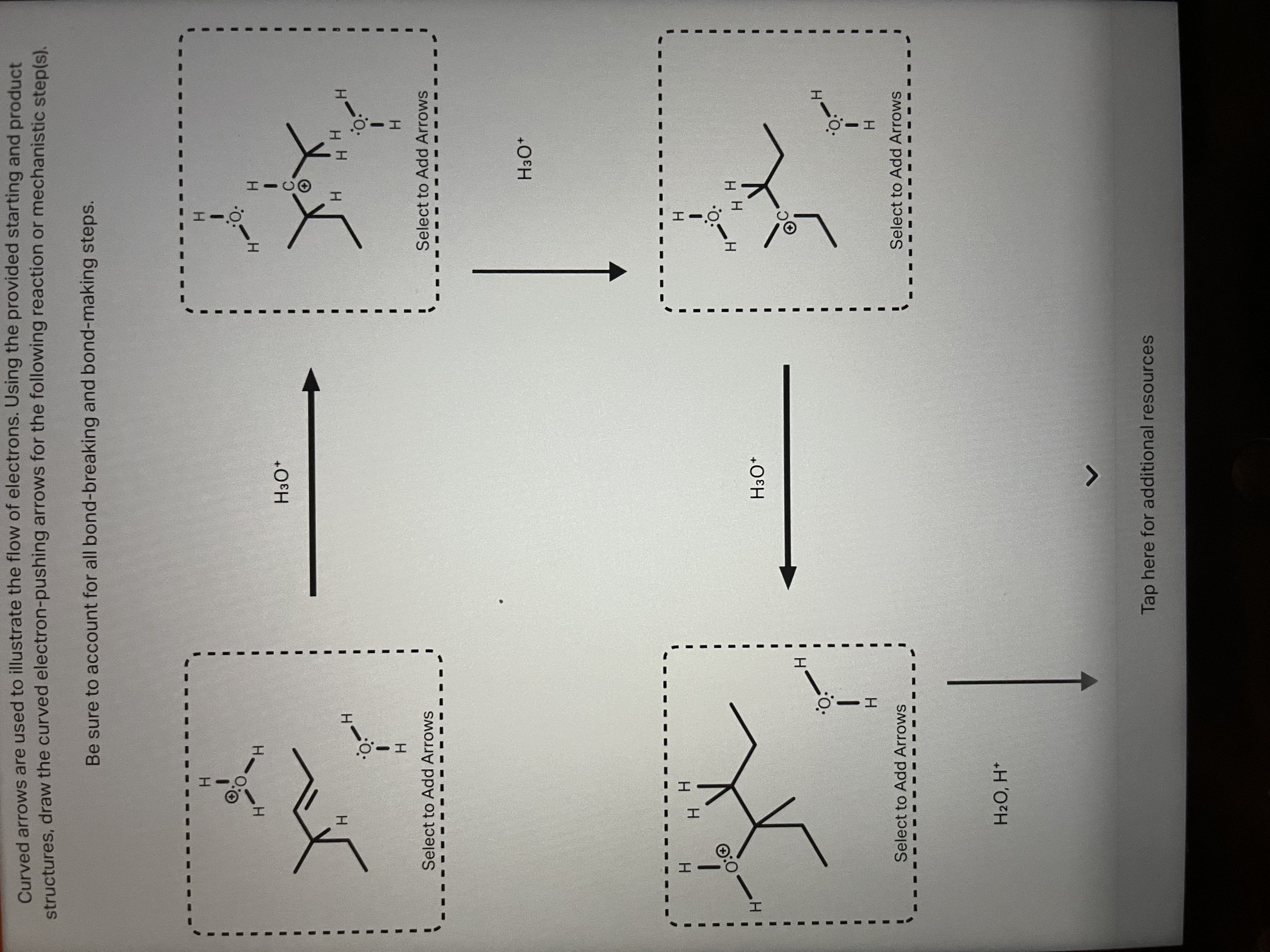 Solved structures, draw the curved electron-pushing arrows | Chegg.com