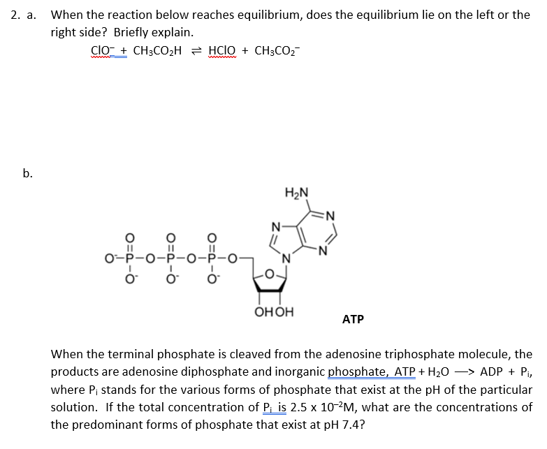 Solved 2 A When The Reaction Below Reaches Equilibrium Chegg Com