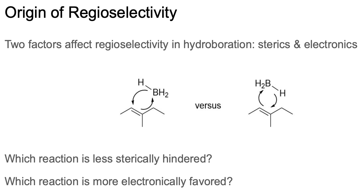 Solved Origin Of Regioselectivity Two Factors Affect | Chegg.com