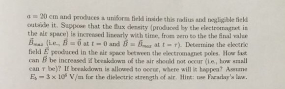 Solved Problem 4 T An Electromagnet Is Used To Generate A