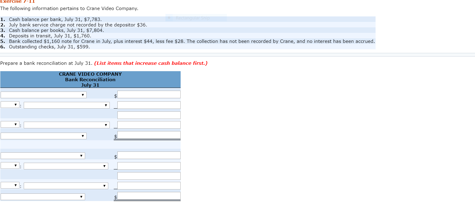 Solved Exercise 111 The following information pertains to
