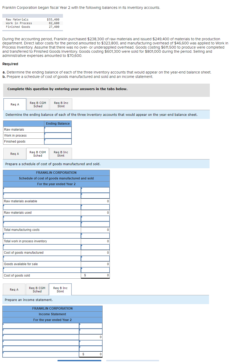 solved-franklin-corporation-began-fiscal-year-2-with-the-chegg