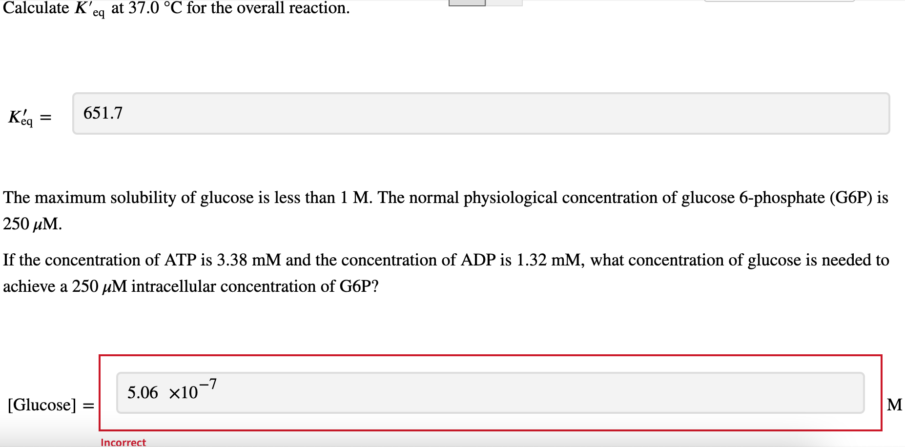 Solved The phosphorylation of glucose to glucose 6-phosphate | Chegg.com