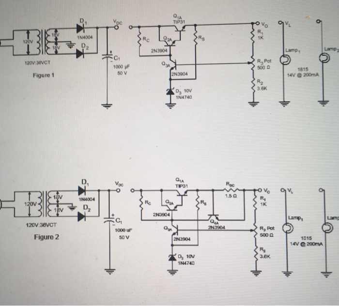 Solved These are series pass voltage regulator circuits. Can | Chegg.com