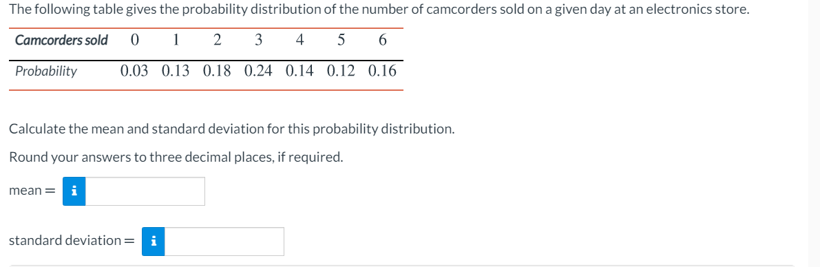 Solved The following table gives the probability | Chegg.com