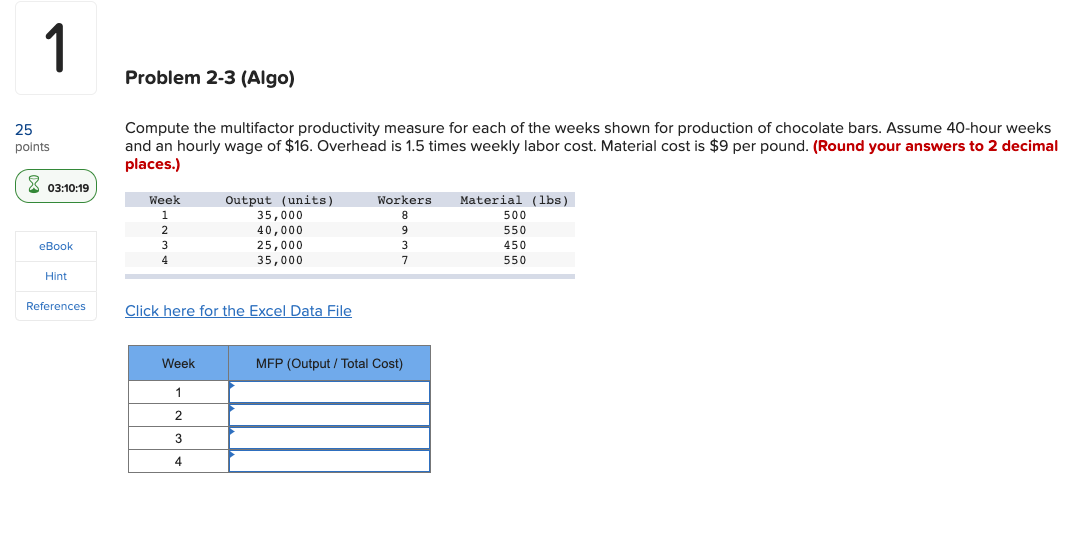 Solved 1 1 Problem 2-3 (Algo) 25 points Compute the | Chegg.com