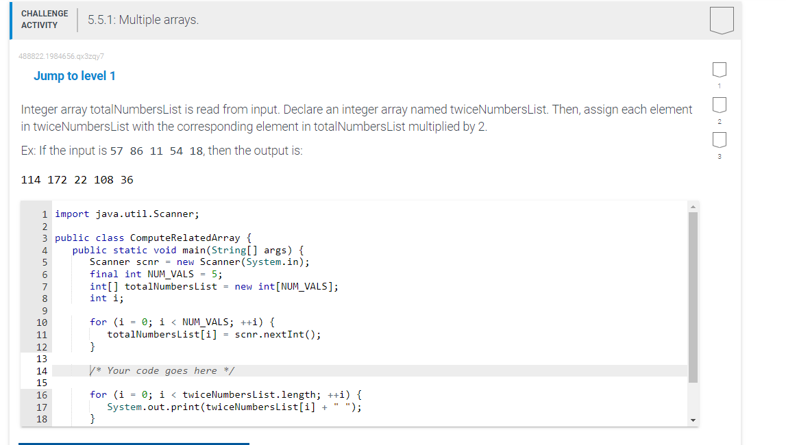 Solved 488822.1984656.qx3zqy7 Jump To Level 1 Integer Array | Chegg.com