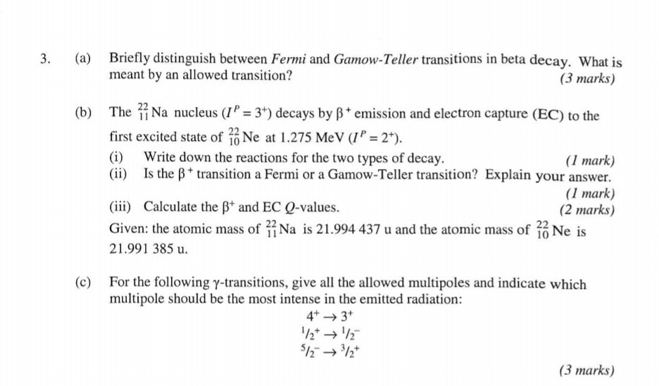 Solved 3. (a) Briefly distinguish between Fermi and