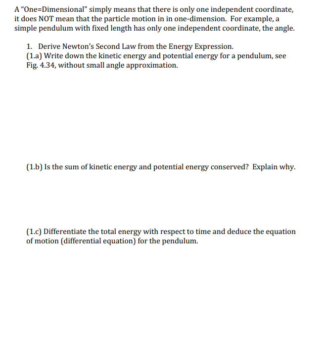 Solved 2 m Figure 4.26 Problem 4.34 A "One Dimensional" | Chegg.com