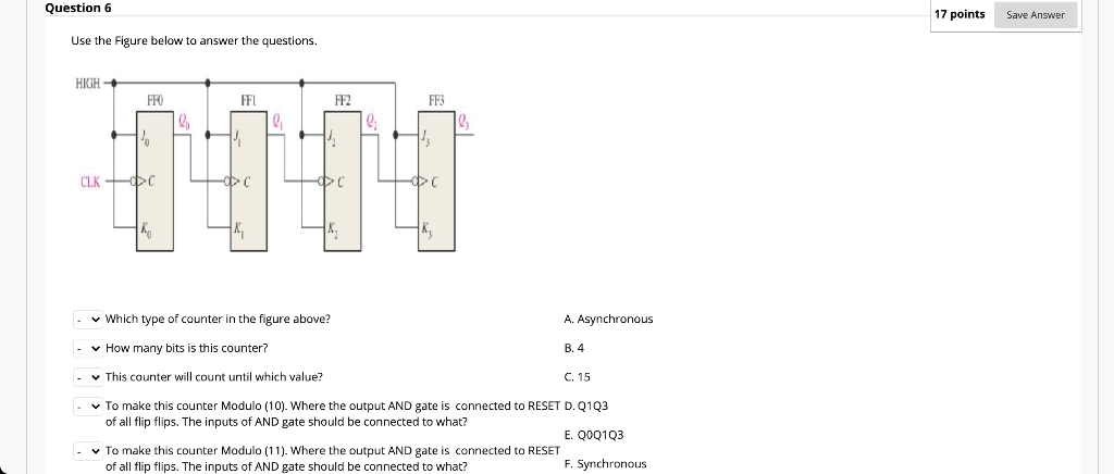 Solved Question 6 17 points Save Answer Use the Figure below | Chegg.com