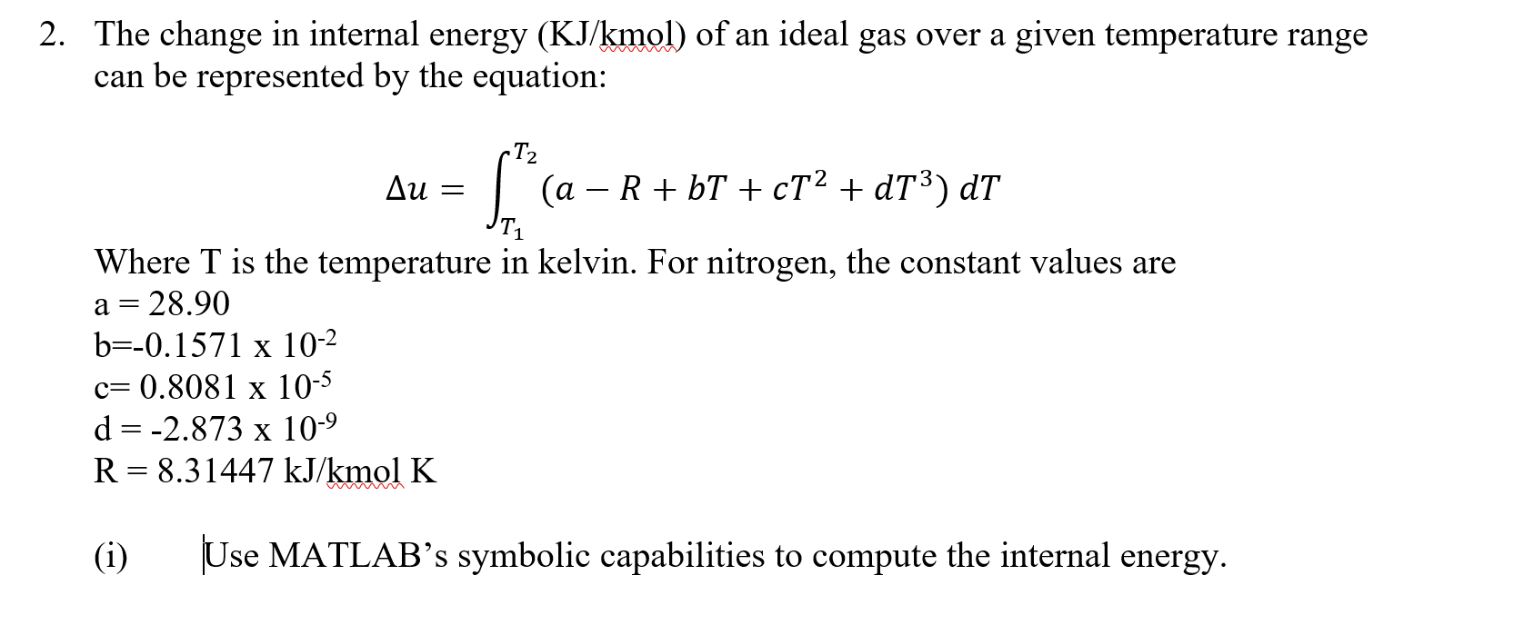 solved-2-the-change-in-internal-energy-kj-kmol-of-an-chegg