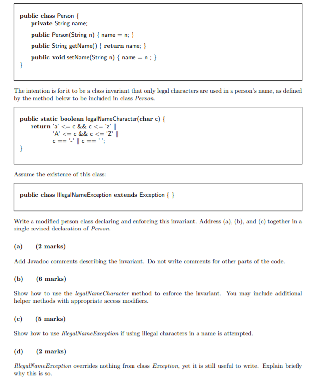 Solved public class Person private String name; public | Chegg.com