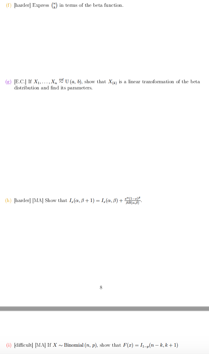 F Harder Express In Terms Of The Beta Functio Chegg Com