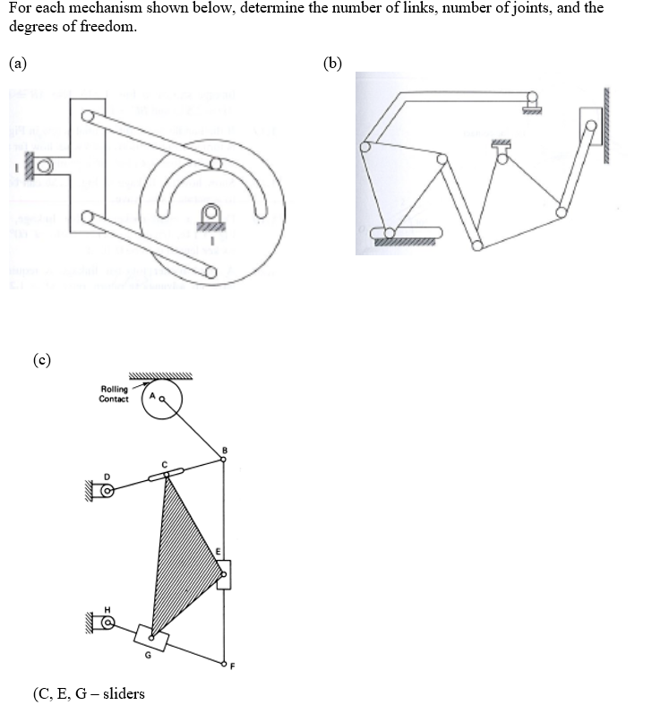 Solved For each mechanism shown below, determine the number | Chegg.com