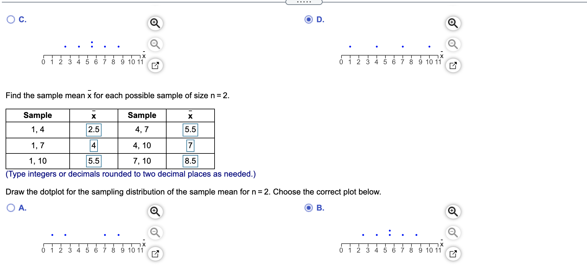 Solved Complete Parts A Through E For The Population 0554