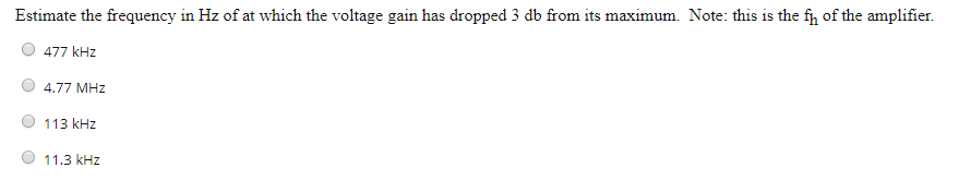 Solved For the source follower amplifier below, the | Chegg.com